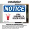 Signmission Fire Sprinkler Riser Inside Sign, Vinyl Decal, 7in W x 5in L, 2PK OS-2PACK-NS-D-57-L-12679 - alternate 2